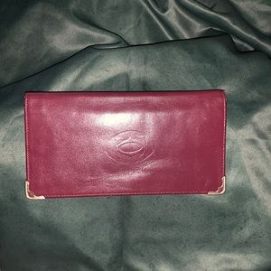 Vintage Cartier Burgundy Leather Wallet